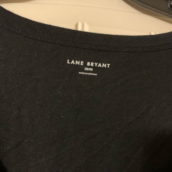 Lane Bryant Short-Sleeve Deep V-Neck Linen Tee - Picture 4 of 5